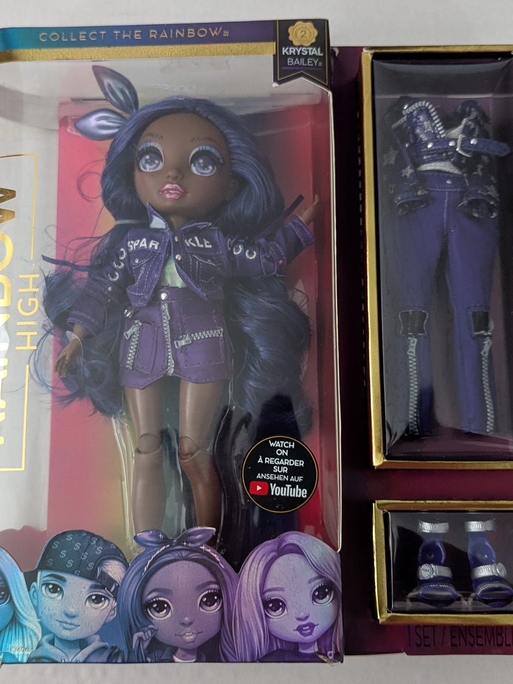 Rainbow High Krystal Bailey Fashion Doll - Purple Outfit
